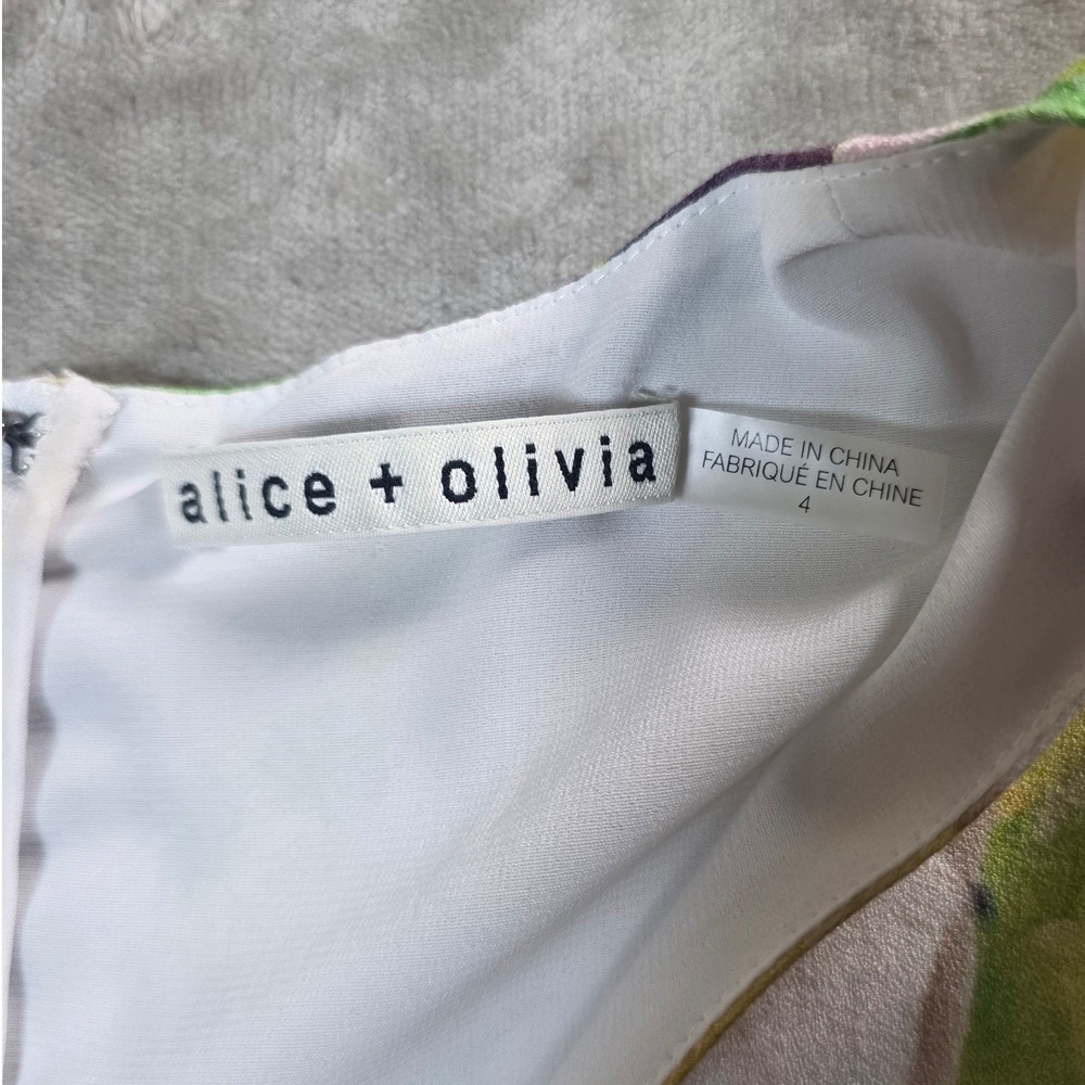 Alice + Olivia Mariska Dawn Floral Romper Dress Skort Smocked Ruffle 4 - Picture 6 of 13